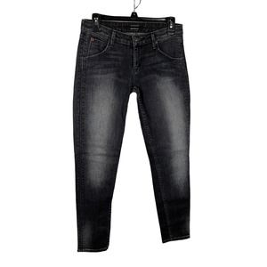HUDSON Womens Size 27 Black Acid Washed Skinny Skinny Jean Low Rise USA Made